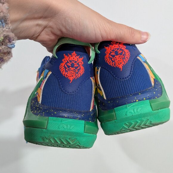 Nike LeBron Witness 7 GS Sneakers Multicolour Kaleidoscope Size 4.5 - Picture 4 of 6